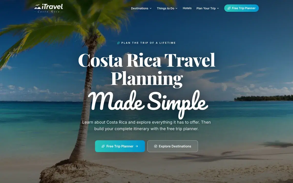 iTravelCostaRica homepage